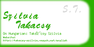 szilvia takacsy business card